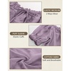 image:imageScarlet Darkness Peasant Blouse for Women Off Shoulder Cotton Summer TopsGrey Purple