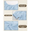 image:imageScarlet Darkness Peasant Blouse for Women Off Shoulder Cotton Summer TopsLight Blue