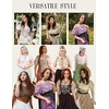 image:imageScarlet Darkness Peasant Blouse for Women Off Shoulder Cotton Summer TopsLight Blue