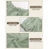 image:imageScarlet Darkness Peasant Blouse for Women Off Shoulder Cotton Summer TopsLight Green