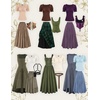 image:imageScarlet Darkness Peasant Tops for Women Puff Sleeve Renaissance ShirtKhaki