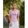 image:imageScarlet Darkness Peasant Tops for Women Puff Sleeve Renaissance ShirtLight Lilac