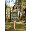 image:imageScarlet Darkness Pirate Costume Women Mini Long Sleeve Renaissance DressArmy Green