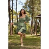 image:imageScarlet Darkness Pirate Costume Women Mini Long Sleeve Renaissance DressArmy Green