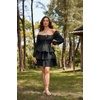 image:imageScarlet Darkness Pirate Costume Women Mini Long Sleeve Renaissance DressBlack