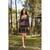 image:imageScarlet Darkness Pirate Costume Women Mini Long Sleeve Renaissance DressBrown