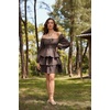 image:imageScarlet Darkness Pirate Costume Women Mini Long Sleeve Renaissance DressBrown