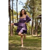 image:imageScarlet Darkness Pirate Costume Women Mini Long Sleeve Renaissance DressDark Purple
