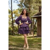 image:imageScarlet Darkness Pirate Costume Women Mini Long Sleeve Renaissance DressDark Purple