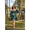 image:imageScarlet Darkness Pirate Costume Women Mini Long Sleeve Renaissance DressGreen
