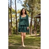 image:imageScarlet Darkness Pirate Costume Women Mini Long Sleeve Renaissance DressGreen