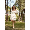 image:imageScarlet Darkness Pirate Costume Women Mini Long Sleeve Renaissance DressOffwhite