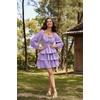 image:imageScarlet Darkness Pirate Costume Women Mini Long Sleeve Renaissance DressPurple