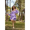 image:imageScarlet Darkness Pirate Costume Women Mini Long Sleeve Renaissance DressPurple