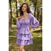 image:imageScarlet Darkness Pirate Costume Women Mini Long Sleeve Renaissance DressPurple