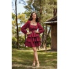 image:imageScarlet Darkness Pirate Costume Women Mini Long Sleeve Renaissance DressRed