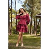 image:imageScarlet Darkness Pirate Costume Women Mini Long Sleeve Renaissance DressRed