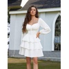 image:imageScarlet Darkness Pirate Costume Women Mini Long Sleeve Renaissance DressWhite