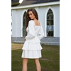image:imageScarlet Darkness Pirate Costume Women Mini Long Sleeve Renaissance DressWhite
