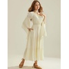 image:imageScarlet Darkness Renaissance Costume Women Bell Sleeve Tiered Maxi DressApricot