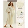image:imageScarlet Darkness Renaissance Costume Women Bell Sleeve Tiered Maxi DressApricot