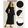 image:imageScarlet Darkness Renaissance Costume Women Bell Sleeve Tiered Maxi DressBlack