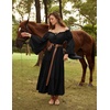 image:imageScarlet Darkness Renaissance Costume Women Bell Sleeve Tiered Maxi DressBlack