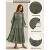image:imageScarlet Darkness Renaissance Costume Women Bell Sleeve Tiered Maxi DressMoss Green