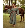 image:imageScarlet Darkness Renaissance Costume Women Bell Sleeve Tiered Maxi DressMoss Green