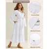 image:imageScarlet Darkness Renaissance Costume Women Bell Sleeve Tiered Maxi DressWhite