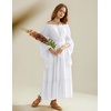 image:imageScarlet Darkness Renaissance Costume Women Bell Sleeve Tiered Maxi DressWhite
