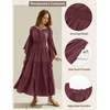 image:imageScarlet Darkness Renaissance Costume Women Bell Sleeve Tiered Maxi DressWine