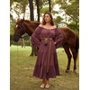 image:imageScarlet Darkness Renaissance Costume Women Bell Sleeve Tiered Maxi DressWine