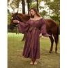 image:imageScarlet Darkness Renaissance Costume Women Bell Sleeve Tiered Maxi DressWine