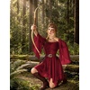 image:imageScarlet Darkness Renaissance Costume Women Chiffon Corset Pirate Mini DressDark Red