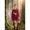 image:imageScarlet Darkness Renaissance Costume Women Chiffon Corset Pirate Mini DressDark Red