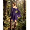 image:imageScarlet Darkness Renaissance Costume Women Chiffon Corset Pirate Mini DressDeep Purple