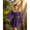 image:imageScarlet Darkness Renaissance Costume Women Chiffon Corset Pirate Mini DressDeep Purple