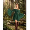 image:imageScarlet Darkness Renaissance Costume Women Chiffon Corset Pirate Mini DressEden Green