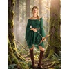 image:imageScarlet Darkness Renaissance Costume Women Chiffon Corset Pirate Mini DressEden Green