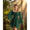 image:imageScarlet Darkness Renaissance Costume Women Chiffon Corset Pirate Mini DressEden Green