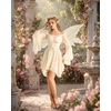 image:imageScarlet Darkness Renaissance Costume Women Chiffon Corset Pirate Mini DressOyster White