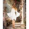 image:imageScarlet Darkness Renaissance Costume Women Chiffon Corset Pirate Mini DressWhite