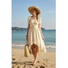 image:imageScarlet Darkness Renaissance Costume Women High Low Summer Corset DressApricot