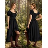 image:imageScarlet Darkness Renaissance Costume Women High Low Summer Corset DressBlack