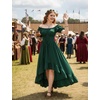 image:imageScarlet Darkness Renaissance Costume Women High Low Summer Corset DressGreen
