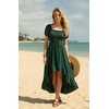 image:imageScarlet Darkness Renaissance Costume Women High Low Summer Corset DressGreen