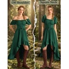 image:imageScarlet Darkness Renaissance Costume Women High Low Summer Corset DressGreen