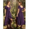 image:imageScarlet Darkness Renaissance Costume Women High Low Summer Corset DressPurple
