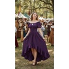 image:imageScarlet Darkness Renaissance Costume Women High Low Summer Corset DressPurple